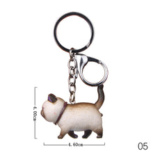 Load image into Gallery viewer, Car Cartoon Cat Pendant Key Rings Kitten Cat Key Chain Shake Head Car Bag Keychains Creative Gift