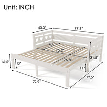 Load image into Gallery viewer, Twin Extending Daybed with Trundle, Wooden Daybed, White