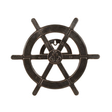 Load image into Gallery viewer, VANORA 20" HOSE HOLDER, Outdoor Shiny Copper Aluminum Ship Wheel Hose Holder