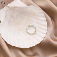 Load image into Gallery viewer, 1 PC Fashion Exquisite Sweet Colorful Crystal Pearl Ring Women Girls Jewelry Gift
