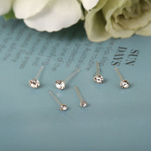 Load image into Gallery viewer, 3 Pairs/Set Simple Exquisite Elegant Zircon Anti Allergy Plastic Ear Studs Women Jewelry Gift