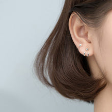 Load image into Gallery viewer, Fashion Simple Personality Double Hook 925 Silver Needle Ear Studs Women Jewelry Gift