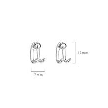 Load image into Gallery viewer, Fashion Simple Personality Double Hook 925 Silver Needle Ear Studs Women Jewelry Gift
