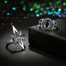 Load image into Gallery viewer, 11PCS/Set Fashion Vintage Carved Flower Leaf Butterfly With Star Sky Gem Rings Women Jewelry Gift