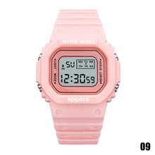 Load image into Gallery viewer, Fashion Creative Casual Square Dial Waterproof Luminous Alarm Clock For Children Student
