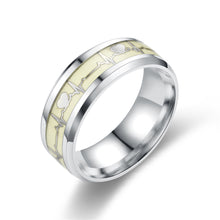 Load image into Gallery viewer, Fashion Creative Personality Stainless Steel Luminous Heartbeat Lovers Ring Jewelry Gift