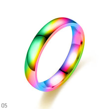 Load image into Gallery viewer, 1PC 4mm Fashion Simple Punk Stainless Steel Smooth Arc Ring For Women Men Jewelry Gift