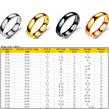 Load image into Gallery viewer, 1PC 4mm Fashion Simple Punk Stainless Steel Smooth Arc Ring For Women Men Jewelry Gift
