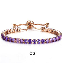 Load image into Gallery viewer, Women Fashion Rhinestone Crystal Silver Gold Plated Bracelet Adjustable Bangle Cuff Jewelry Gift
