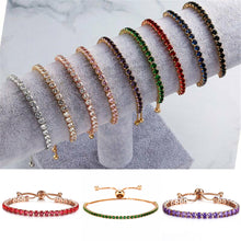 Load image into Gallery viewer, Women Fashion Rhinestone Crystal Silver Gold Plated Bracelet Adjustable Bangle Cuff Jewelry Gift
