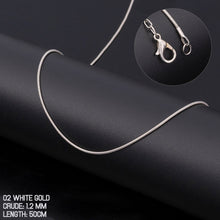 Load image into Gallery viewer, 1.2mm/2mm Braided Chain Necklaces Men Women Necklace Hiphop Style Necklaces Fashion Jewelry for Couple