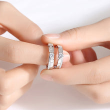 Load image into Gallery viewer, Fashion Simple Splicing Heart Shape Lovers Couple Promise Wedding Ring Valentine's Day Jewelry Gift