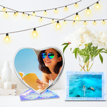 Load image into Gallery viewer, 2 Pieces Resin Photo Frame Molds, Rectangle Picture Frame Mold Heart Shape Silicone Mold for Resin Casting, Personalized Photo Frame Mold for DIY Crafts, Home Decor