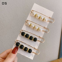 Load image into Gallery viewer, 1 Set Fashion Pearl Pin Brooch Collar Cardigan Brooch Straps Fixed Anti Slip Pin Gift For Women Girls
