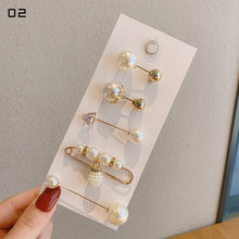 Load image into Gallery viewer, 1 Set Fashion Pearl Pin Brooch Collar Cardigan Brooch Straps Fixed Anti Slip Pin Gift For Women Girls