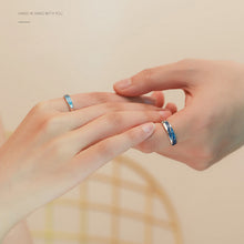 Load image into Gallery viewer, Fashion Simple Creative Blue Starry Sky Adjustable Couples Ring Girl Boy Friend Jewelry Gift