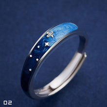 Load image into Gallery viewer, Fashion Simple Creative Blue Starry Sky Adjustable Couples Ring Girl Boy Friend Jewelry Gift