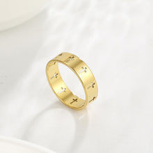 Load image into Gallery viewer, Fashion Simple Creative Hollow Cross Stainless Steel Couple Ring Jewelry Gift for Men Women