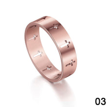 Load image into Gallery viewer, Fashion Simple Creative Hollow Cross Stainless Steel Couple Ring Jewelry Gift for Men Women