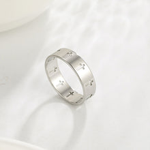 Load image into Gallery viewer, Fashion Simple Creative Hollow Cross Stainless Steel Couple Ring Jewelry Gift for Men Women