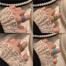 Load image into Gallery viewer, Korean Ins Style Popular Cool Adjustable Personality Resin Ring For Women Girls Jewelry Gift