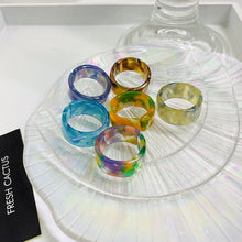 Load image into Gallery viewer, Korean Ins Style Popular Cool Adjustable Personality Resin Ring For Women Girls Jewelry Gift