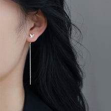 Load image into Gallery viewer, Original Fashion Romantic Fairy Long Tassel Butterfly Silver Earrings Women Girls Jewelry Gift