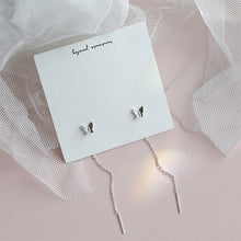 Load image into Gallery viewer, Original Fashion Romantic Fairy Long Tassel Butterfly Silver Earrings Women Girls Jewelry Gift