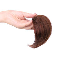 Load image into Gallery viewer, Clip in Hair Bangs for Men Short Straight Real Hair Wigs Bald Foreheads Natural Male Wig Heat Resistant Fiber Toupee