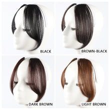 Load image into Gallery viewer, Natural Invisible Front Side Bangs for Woman with Fake Fringe Hair Extensions Synthetic High Temperature hair For Women 3D Bangs Fake wig