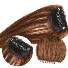 Load image into Gallery viewer, Natural Invisible Front Side Bangs for Woman with Fake Fringe Hair Extensions Synthetic High Temperature hair For Women 3D Bangs Fake wig