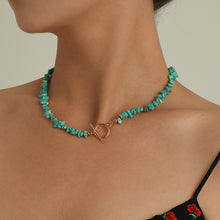 Load image into Gallery viewer, Simple Fashion Special Shaped Pearl Turquoise OT Clasp Necklace Women Girls Jewelry Gift