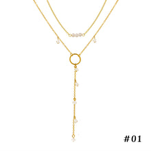 Load image into Gallery viewer, Retro Fashion Simple Tassels Long Pendant Pearl Necklace Women Girls Jewelry Gift