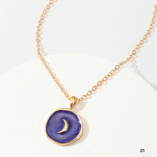 Load image into Gallery viewer, Fashion Delicate Star Moon Alloy Oil Dripping Necklace Jewelry Gift For Lover Friends