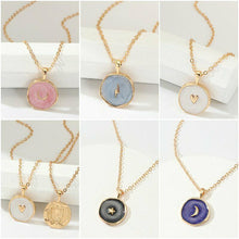 Load image into Gallery viewer, Fashion Delicate Star Moon Alloy Oil Dripping Necklace Jewelry Gift For Lover Friends