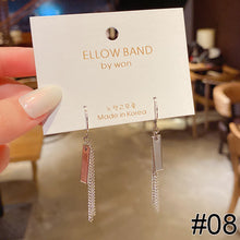 Load image into Gallery viewer, 1 Pair Women Simple Silver Needle Pearl Cat's Eye Stone Stud Fashion Jewelry Eardrop Earrings