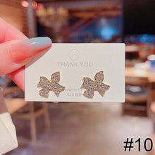 Load image into Gallery viewer, 1 Pair Women Simple Silver Needle Zircon Flower And Pearl Stud Fashion Jewelry Eardrop Earrings