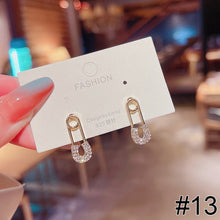 Load image into Gallery viewer, 1 Pair Women Simple Silver Needle Zircon Flower And Pearl Stud Fashion Jewelry Eardrop Earrings