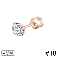 Load image into Gallery viewer, Fashion Four Claw Zircon Cartilage Stainless Steel Ear Stud Crystal Zircon Earrings Piercing Jewelry Steel Clear