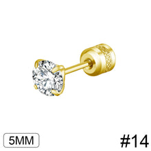 Load image into Gallery viewer, Fashion Four Claw Zircon Cartilage Stainless Steel Ear Stud Crystal Zircon Earrings Piercing Jewelry Steel Clear