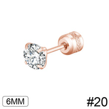 Load image into Gallery viewer, Fashion Four Claw Zircon Cartilage Stainless Steel Ear Stud Crystal Zircon Earrings Piercing Jewelry Steel Clear