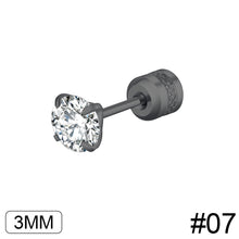 Load image into Gallery viewer, Fashion Four Claw Zircon Cartilage Stainless Steel Ear Stud Crystal Zircon Earrings Piercing Jewelry Steel Clear