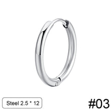 Load image into Gallery viewer, Women Fashion Alloy Stainless Steel Round Titanium Steel Round Hoop Earrings Gold Color Jewelry Earrings Party Gift