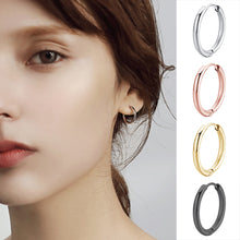 Load image into Gallery viewer, Women Fashion Alloy Stainless Steel Round Titanium Steel Round Hoop Earrings Gold Color Jewelry Earrings Party Gift