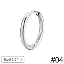 Load image into Gallery viewer, Women Fashion Alloy Stainless Steel Round Titanium Steel Round Hoop Earrings Gold Color Jewelry Earrings Party Gift