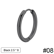 Load image into Gallery viewer, Women Fashion Alloy Stainless Steel Round Titanium Steel Round Hoop Earrings Gold Color Jewelry Earrings Party Gift