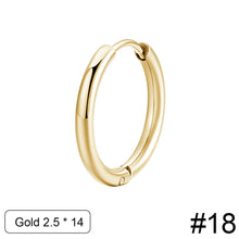 Load image into Gallery viewer, Women Fashion Alloy Stainless Steel Round Titanium Steel Round Hoop Earrings Gold Color Jewelry Earrings Party Gift