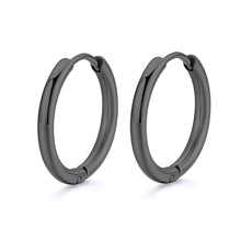 Load image into Gallery viewer, Women Fashion Alloy Stainless Steel Round Titanium Steel Round Hoop Earrings Gold Color Jewelry Earrings Party Gift