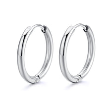 Load image into Gallery viewer, Women Fashion Alloy Stainless Steel Round Titanium Steel Round Hoop Earrings Gold Color Jewelry Earrings Party Gift