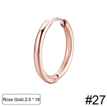 Load image into Gallery viewer, Women Fashion Alloy Stainless Steel Round Titanium Steel Round Hoop Earrings Gold Color Jewelry Earrings Party Gift